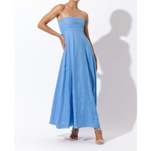 Lusana Talia Maxi dress in blu